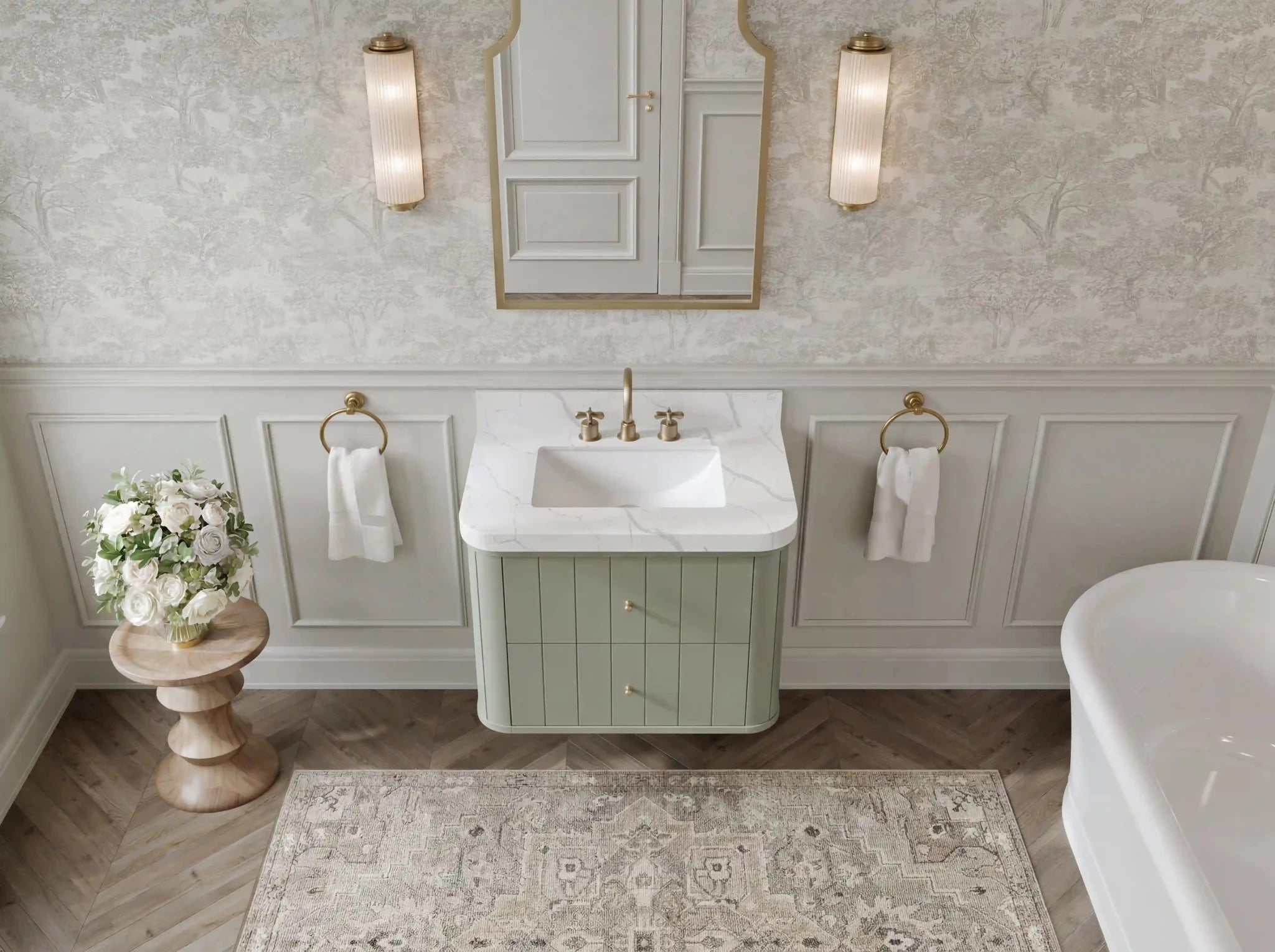 Houston Floating 30 in. W x 22 in. D Single Sink Bathroom Vanity - Willow Bath and Vanity