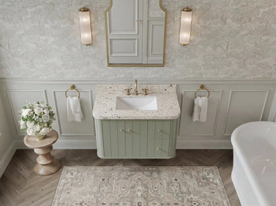 Houston Floating 36 in. W x 22 in. D Center Sink Bathroom Vanity - Willow Bath and Vanity