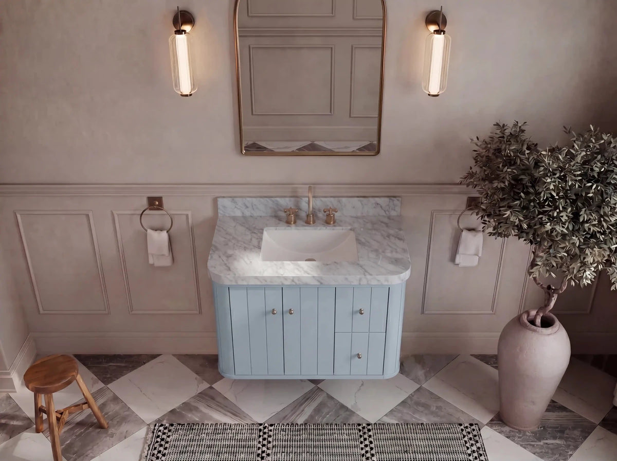 Houston Floating 36 in. W x 22 in. D Center Sink Bathroom Vanity