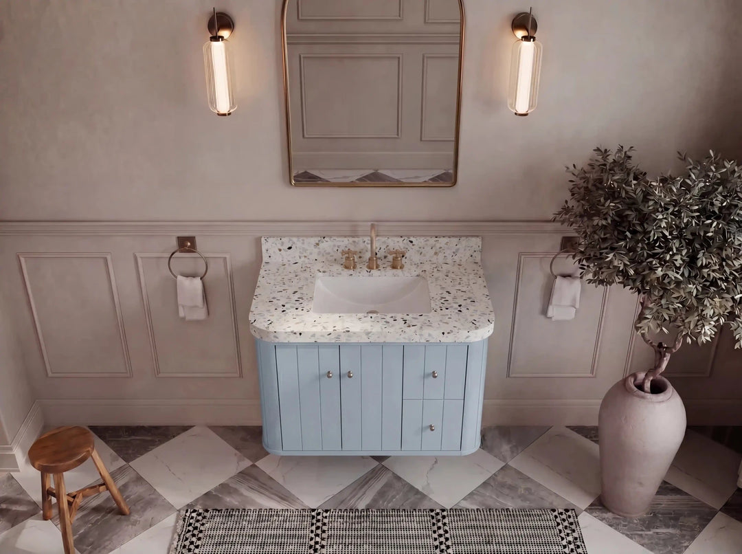 Houston Floating 36 in. W x 22 in. D Center Sink Bathroom Vanity | 
              
                Blue Heather
                
                  
             - HOU_FLT_BLU_CA_LZ_36CL - photo №8