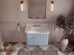 Houston Floating 36 in. W x 22 in. D Center Sink Bathroom Vanity - photo 8