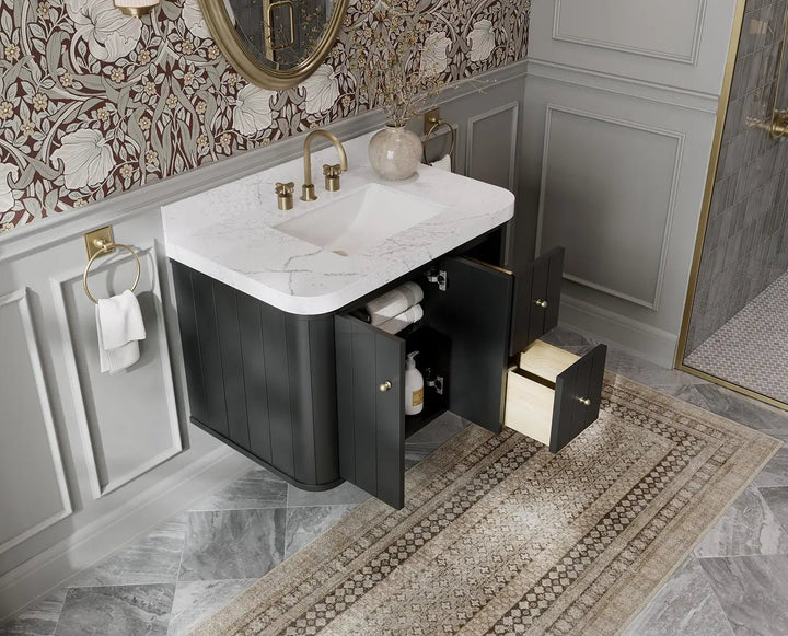 Houston Floating 36 in. W x 22 in. D Center Sink Bathroom Vanity - photo 3