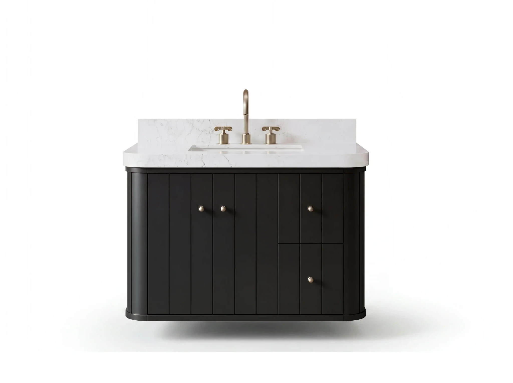Houston Floating 36 in. W x 22 in. D Center Sink Bathroom Vanity - Willow Bath and Vanity