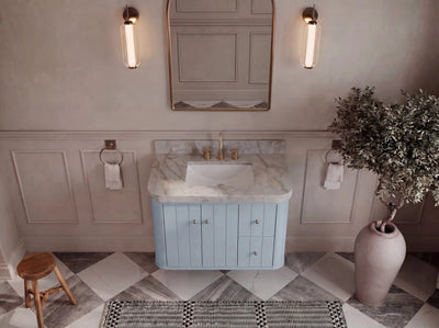 Houston Floating 36 in. W x 22 in. D Center Sink Bathroom Vanity - Willow Bath and Vanity