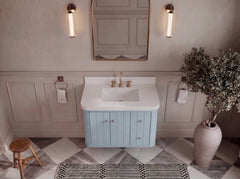 Houston Floating 36 in. W x 22 in. D Center Sink Bathroom Vanity - photo 9