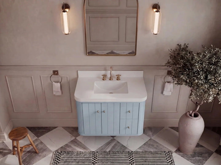 Houston Floating 36 in. W x 22 in. D Center Sink Bathroom Vanity - photo 9