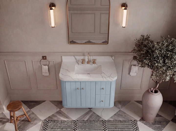Houston Floating 36 in. W x 22 in. D Center Sink Bathroom Vanity - photo 3