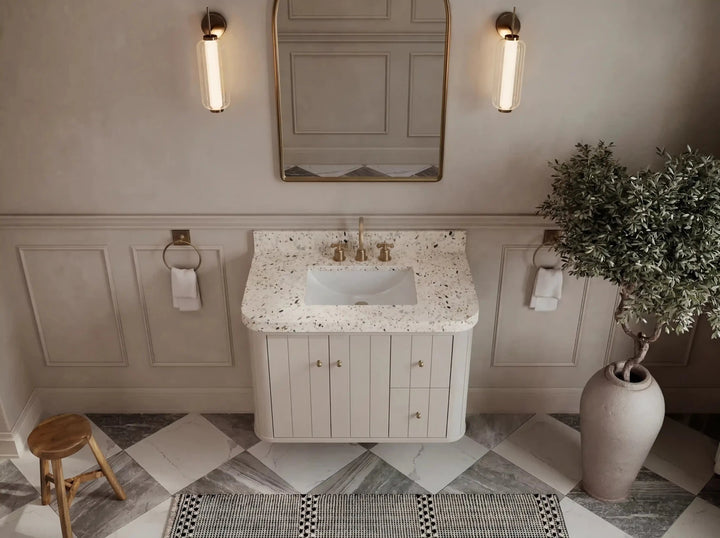 Houston Floating 36 in. W x 22 in. D Center Sink Bathroom Vanity - photo 13