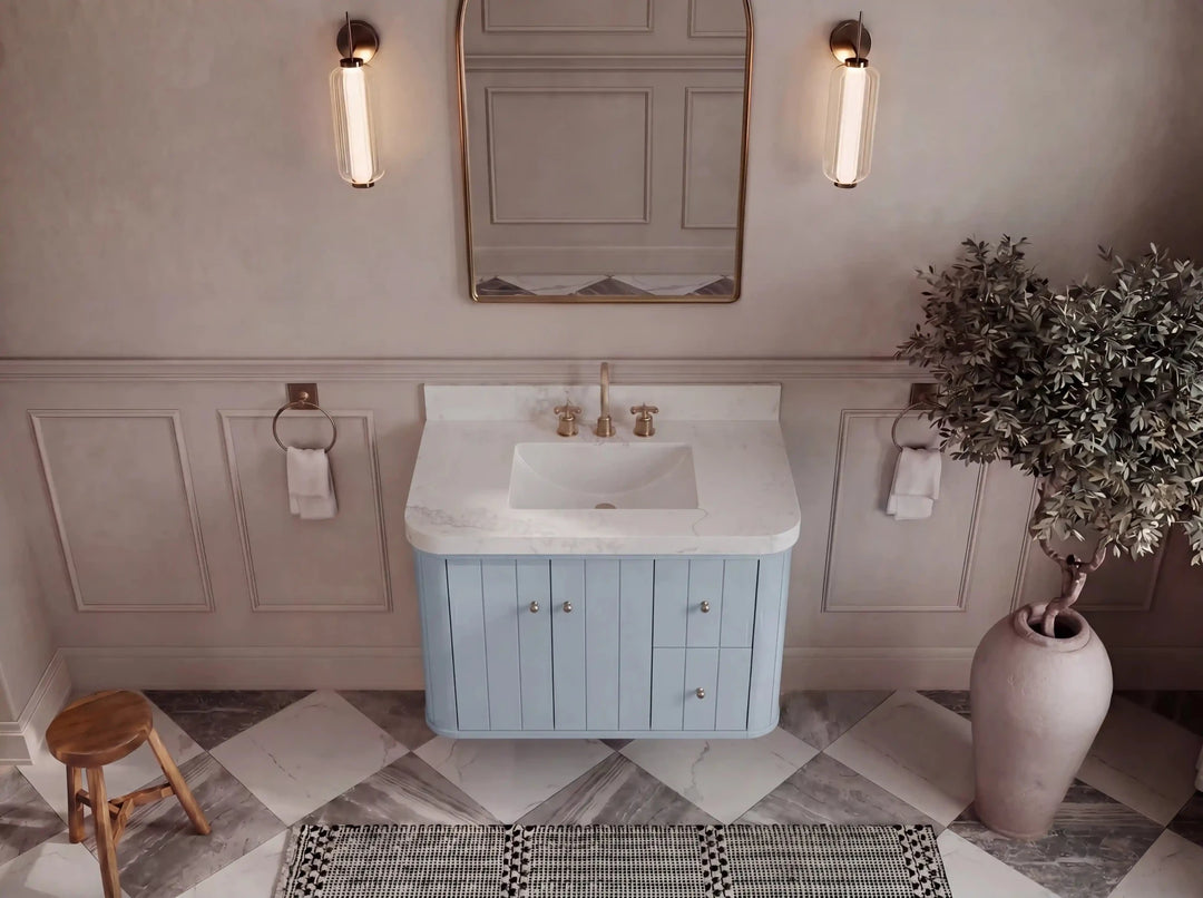 Houston Floating 36 in. W x 22 in. D Center Sink Bathroom Vanity | 
              
                Blue Heather
                
                  
             - HOU_FLT_BLU_CA_LZ_36CL - photo №4