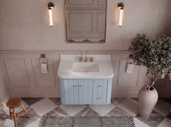 Houston Floating 36 in. W x 22 in. D Center Sink Bathroom Vanity - photo 4