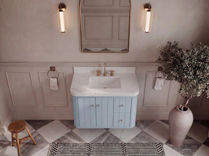 Houston Floating 36 in. W x 22 in. D Center Sink Bathroom Vanity - photo 4