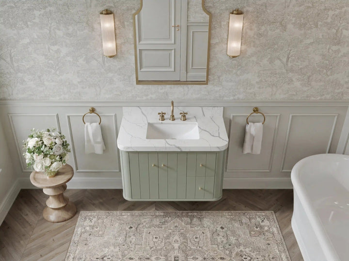Houston Floating 36 in. W x 22 in. D Center Sink Bathroom Vanity - photo 7