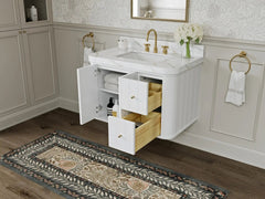 Houston Floating 36 in. W x 22 in. D Center Sink Bathroom Vanity - photo 3
