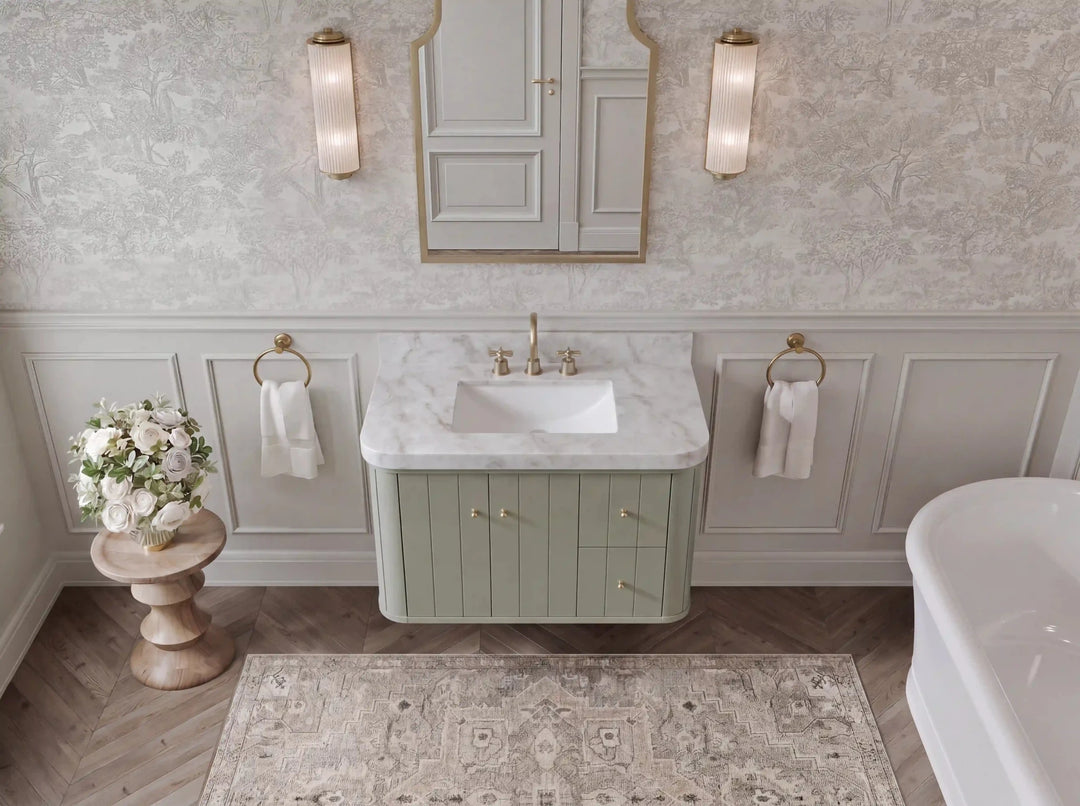 Houston Floating 36 in. W x 22 in. D Center Sink Bathroom Vanity | 
              
                Evergreen
                
                  
             - HOU_FLT_EGN_CA_LZ_36CL - photo №11