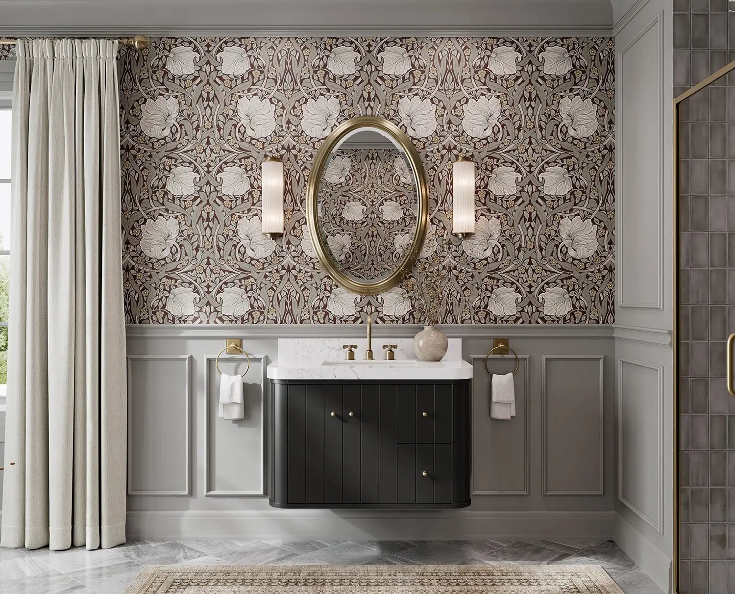 Houston Floating 36 in. W x 22 in. D Center Sink Bathroom Vanity - Willow Bath and Vanity