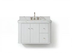 Houston Floating 36 in. W x 22 in. D Center Sink Bathroom Vanity - photo 1