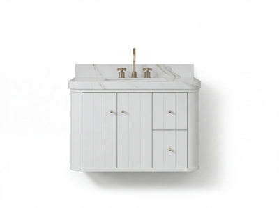 Houston Floating 36 in. W x 22 in. D Center Sink Bathroom Vanity - Willow Bath and Vanity
