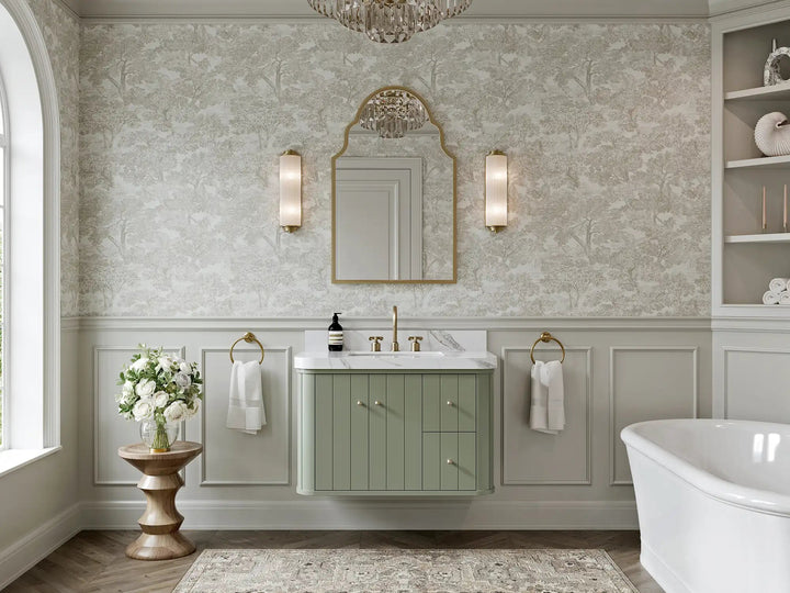 Houston Floating 36 in. W x 22 in. D Center Sink Bathroom Vanity - photo 3