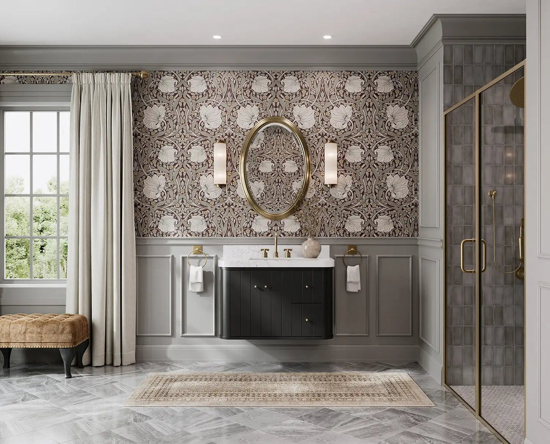 Houston Floating 36 in. W x 22 in. D Center Sink Bathroom Vanity - Willow Bath and Vanity