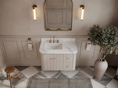 Houston Floating 36 in. W x 22 in. D Left Offset Sink Bathroom Vanity - photo 9