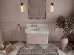 Houston Floating 36 in. W x 22 in. D Left Offset Sink Bathroom Vanity - photo 12