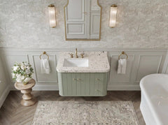 Houston Floating 36 in. W x 22 in. D Left Offset Sink Bathroom Vanity - photo 15