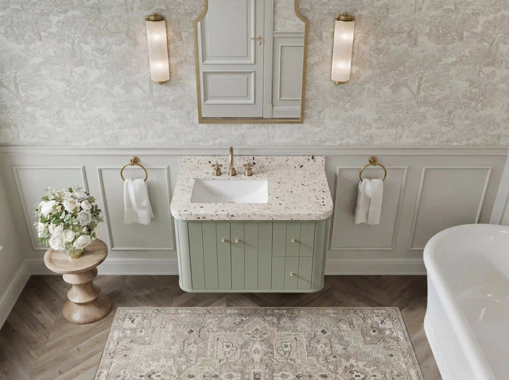 Houston Floating 36 in. W x 22 in. D Left Offset Sink Bathroom Vanity - photo 15