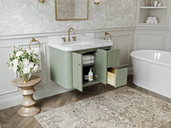 Houston Floating 36 in. W x 22 in. D Left Offset Sink Bathroom Vanity - photo 3