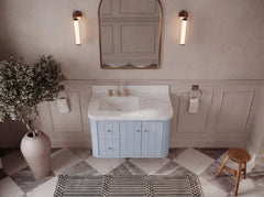 Houston Floating 36 in. W x 22 in. D Left Offset Sink Bathroom Vanity - photo 7