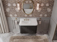 Houston Floating 36 in. W x 22 in. D Left Offset Sink Bathroom Vanity - photo 12