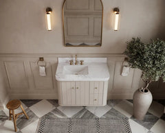 Houston Floating 36 in. W x 22 in. D Left Offset Sink Bathroom Vanity - photo 6