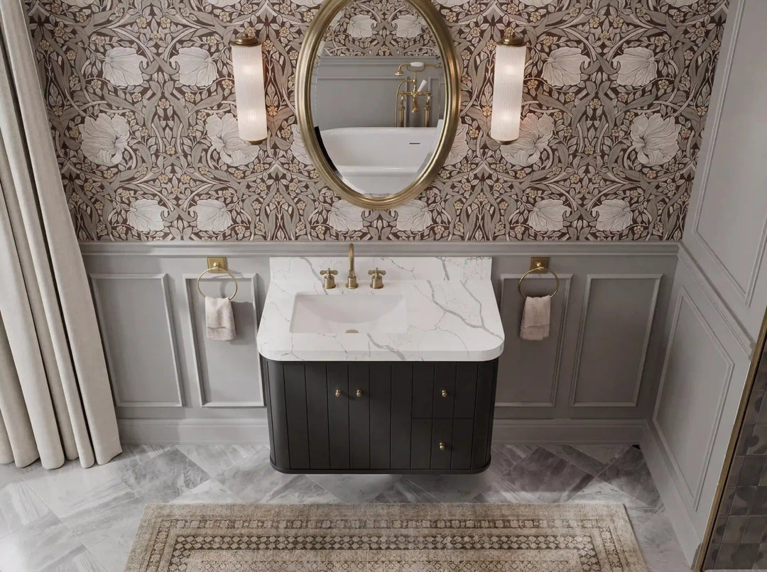 Houston Floating 36 in. W x 22 in. D Left Offset Sink Bathroom Vanity | 
              
                Black
                
                  
             - HOU_FLT_BLK_CA_LZ_36L - photo №8
