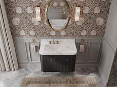 Houston Floating 36 in. W x 22 in. D Left Offset Sink Bathroom Vanity - photo 8
