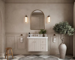 Houston Floating 36 in. W x 22 in. D Left Offset Sink Bathroom Vanity - photo 4