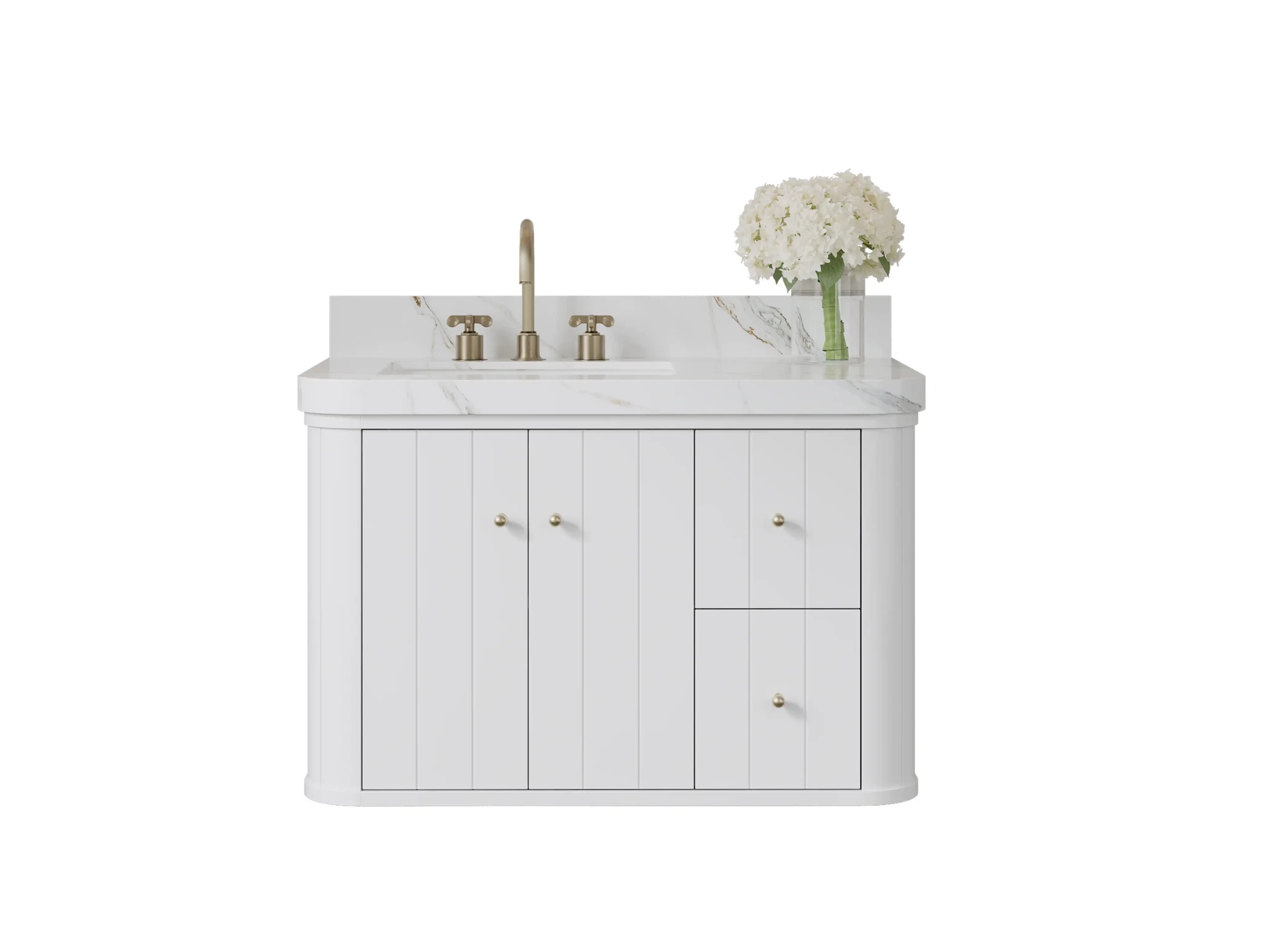 Houston Floating 36 in. W x 22 in. D Left Offset Sink Bathroom Vanity - Willow Bath and Vanity