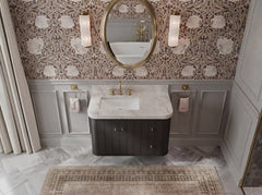 Houston Floating 36 in. W x 22 in. D Left Offset Sink Bathroom Vanity - photo 13