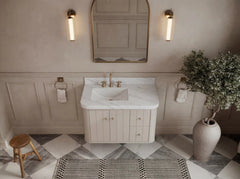 Houston Floating 36 in. W x 22 in. D Left Offset Sink Bathroom Vanity - photo 13