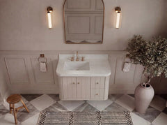 Houston Floating 36 in. W x 22 in. D Left Offset Sink Bathroom Vanity - photo 11