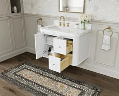 Houston Floating 36 in. W x 22 in. D Left Offset Sink Bathroom Vanity - photo 3