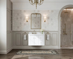 Houston Floating 36 in. W x 22 in. D Left Offset Sink Bathroom Vanity - photo 5