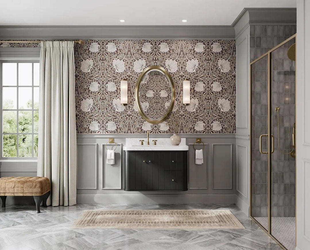 Houston Floating 36 in. W x 22 in. D Left Offset Sink Bathroom Vanity - Willow Bath and Vanity