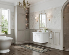 Houston Floating 36 in. W x 22 in. D Left Offset Sink Bathroom Vanity - photo 2