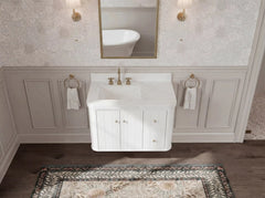 Houston Floating 36 in. W x 22 in. D Left Offset Sink Bathroom Vanity - photo 12