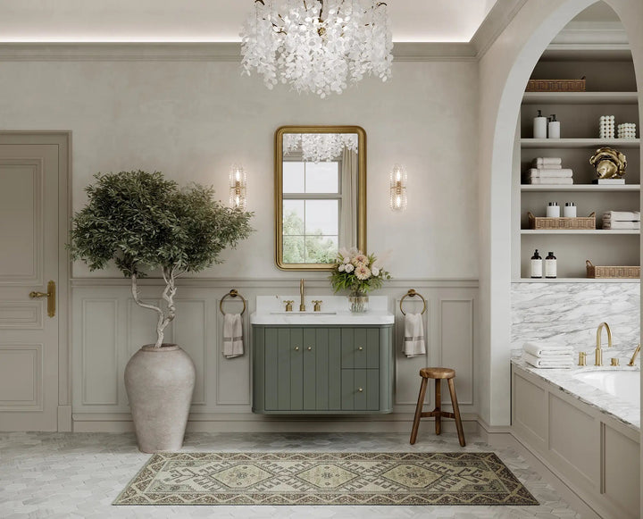 Houston Floating 36 in. W x 22 in. D Left Offset Sink Bathroom Vanity - photo 6