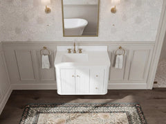 Houston Floating 36 in. W x 22 in. D Left Offset Sink Bathroom Vanity - photo 16