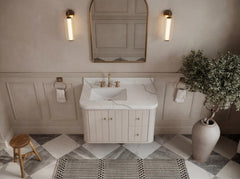 Houston Floating 36 in. W x 22 in. D Left Offset Sink Bathroom Vanity - photo 8