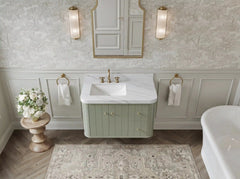 Houston Floating 36 in. W x 22 in. D Left Offset Sink Bathroom Vanity - photo 13