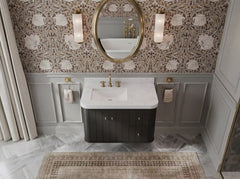 Houston Floating 36 in. W x 22 in. D Left Offset Sink Bathroom Vanity - photo 11