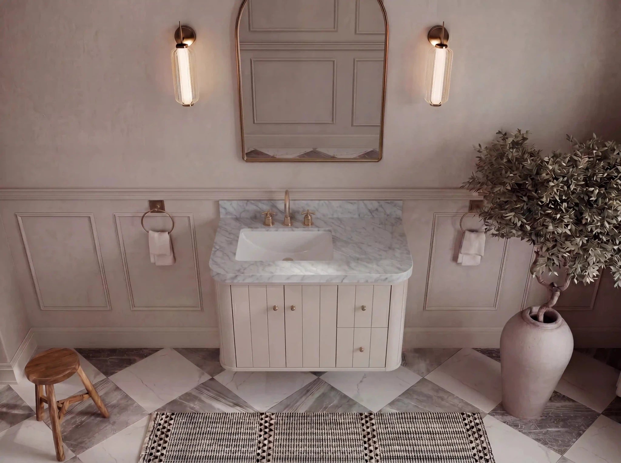 Houston Floating 36 in. W x 22 in. D Left Offset Sink Bathroom Vanity - Willow Bath and Vanity