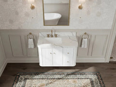 Houston Floating 36 in. W x 22 in. D Left Offset Sink Bathroom Vanity - photo 8